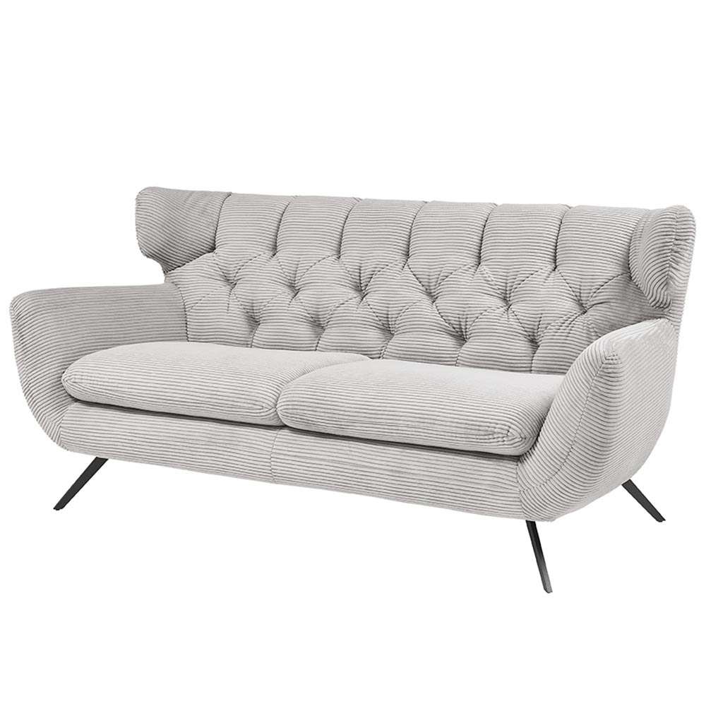 Cordsofa High End Cord Grey Knutzen Wohnen